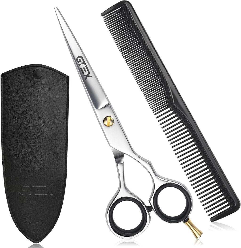 GTEX Hair Scissors, 6.5 inch Professional Hair Cutting Scissors for Women Men Adults - Barber Scissors Hair Shears - Super Sharp Haircut Scissors - Tijeras De Peluqueria Profesional