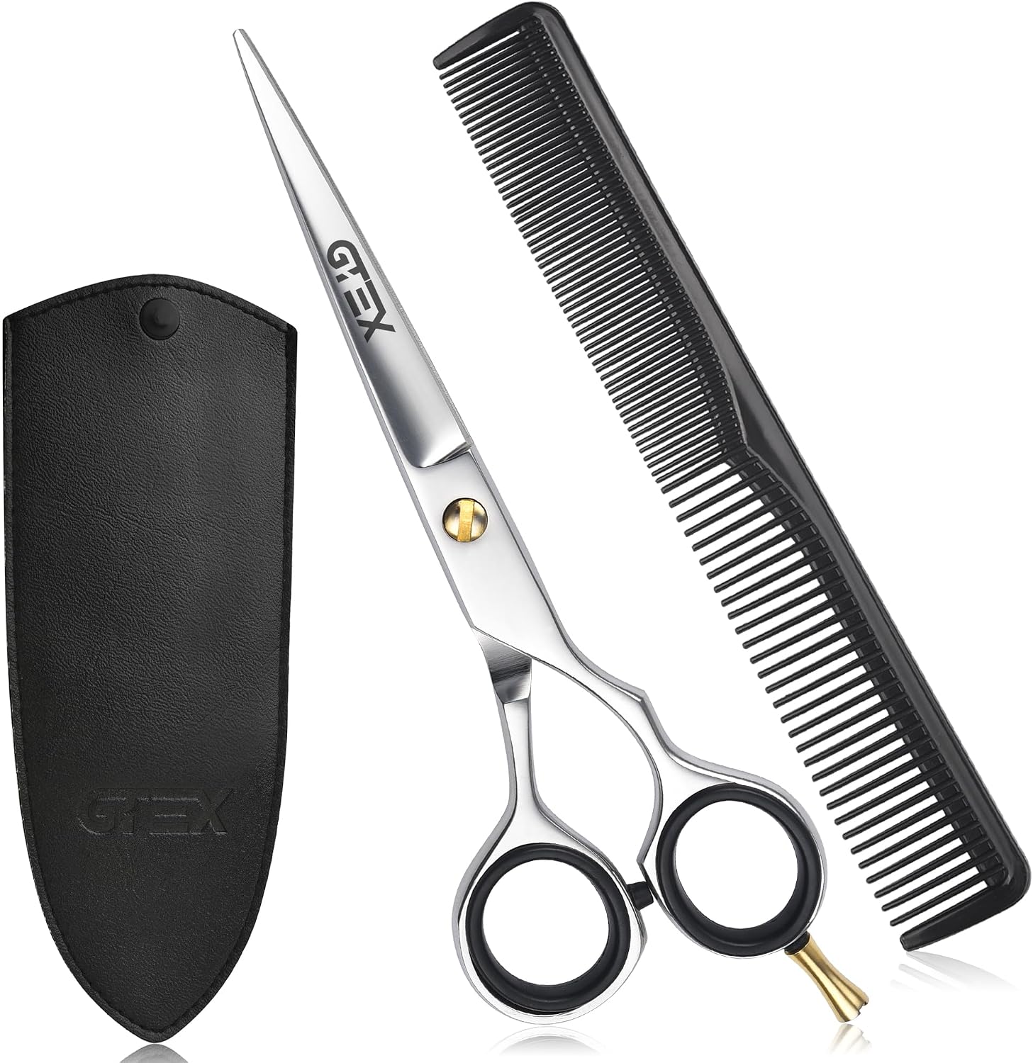 GTEX Hair Scissors, 6.5 inch Professional Hair Cutting Scissors for Women Men Adults - Barber Scissors Hair Shears - Super Sharp Haircut Scissors - Tijeras De Peluqueria Profesional