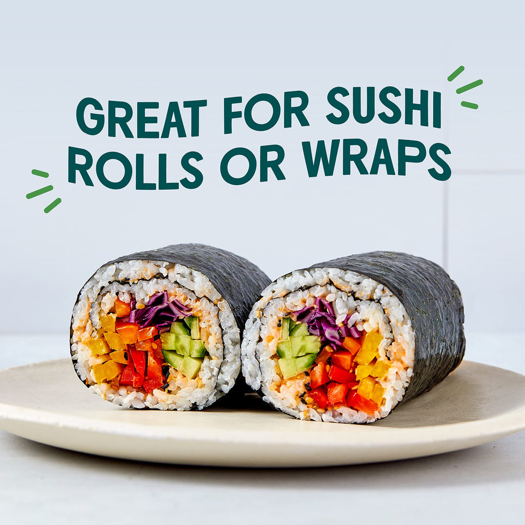 Gimme Seaweed Sushi Nori Premium Organic Roasted Seaweed Sheets, Keto, Vegan, Gluten-Free, Restaurant-style Sushi Nori Sheets 0.81 Ounce (Pack of 1)