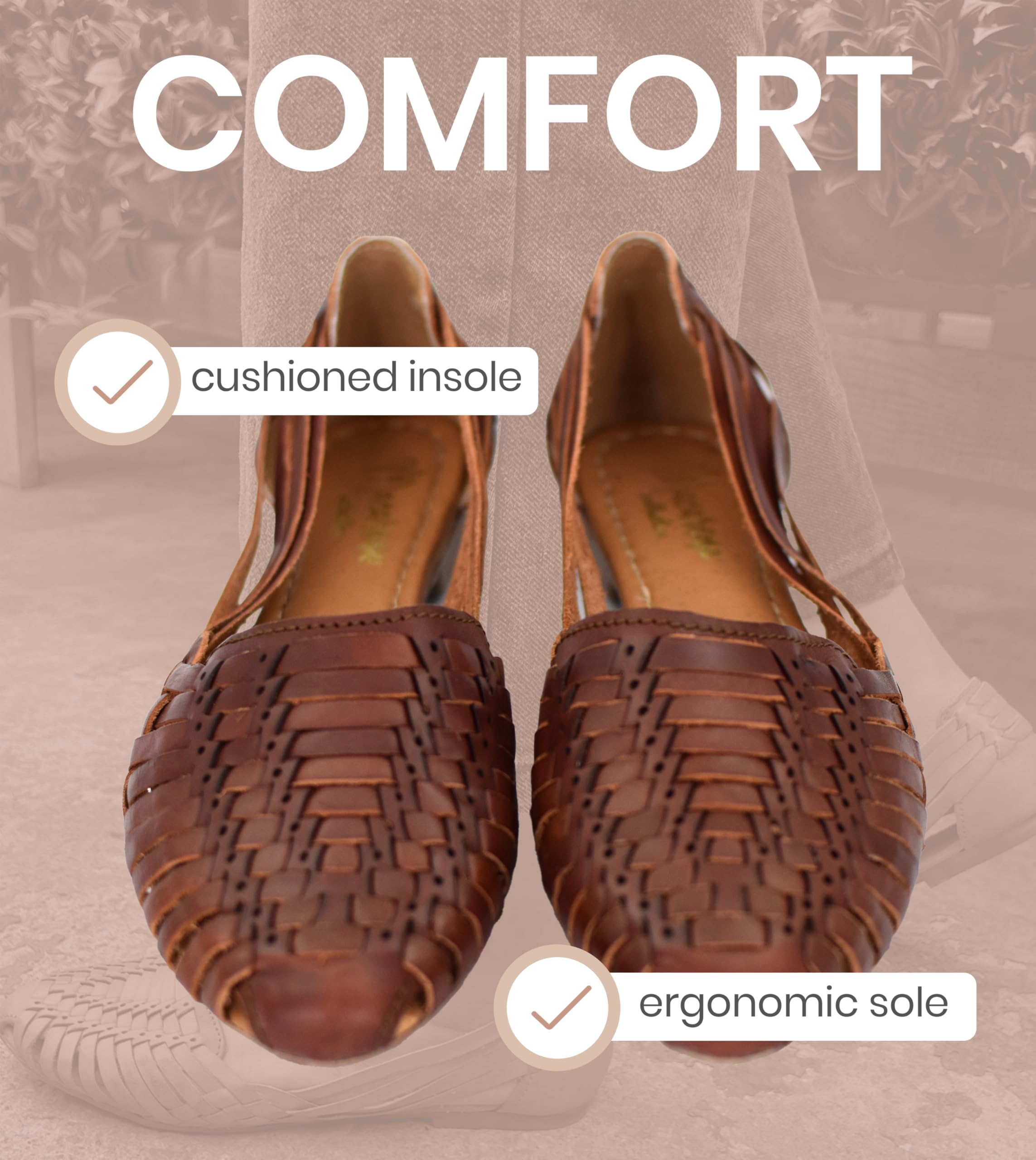 Macarena Collection Womens Shoes Leather Sandals for Women | Huarache Handmade Mexican Sandals | Comfortable & Stylish Womens Sandals 2167