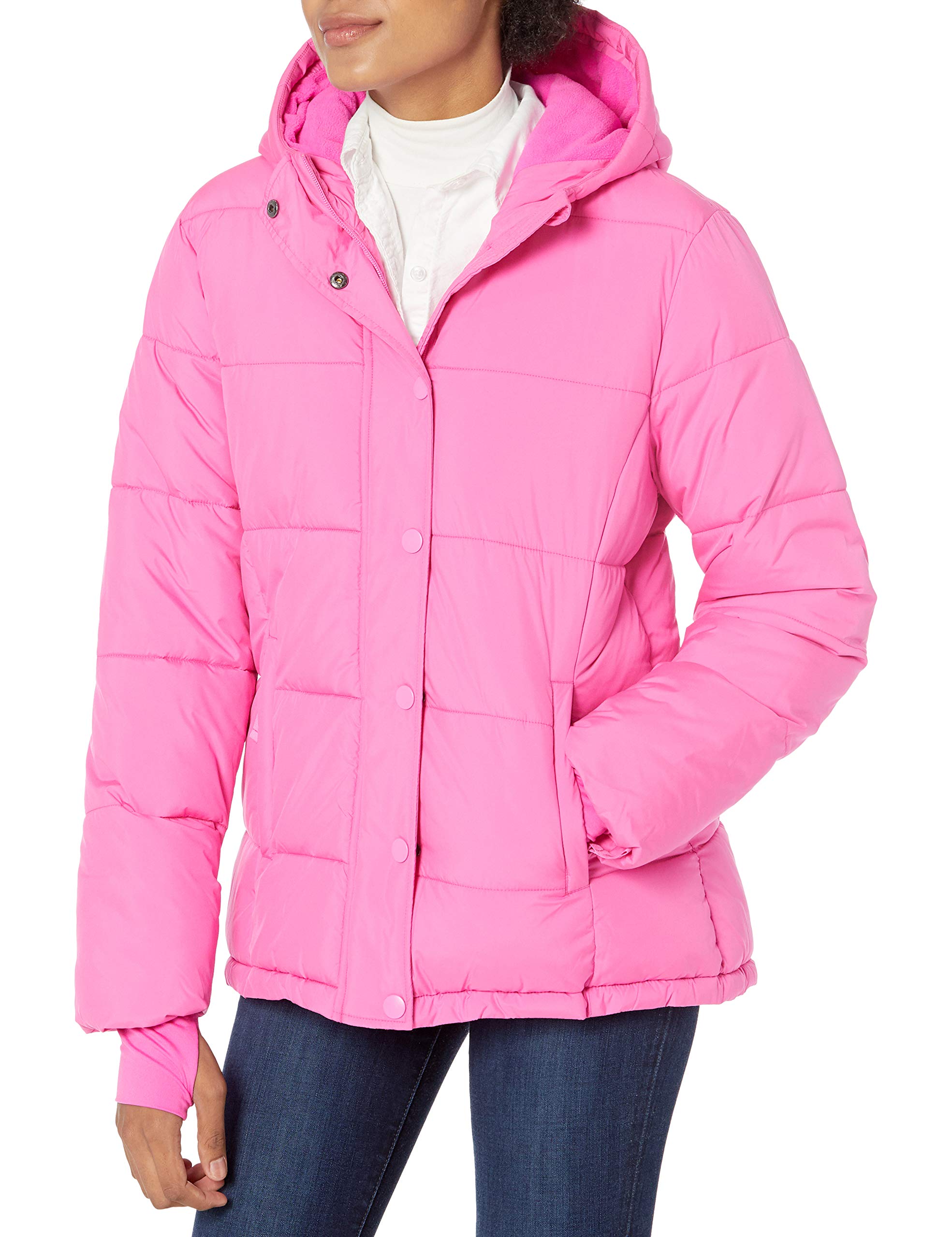 Amazon Essentials Women's Heavyweight Quilted Long-Sleeve Hooded Puffer Coat (Available in Plus Size)