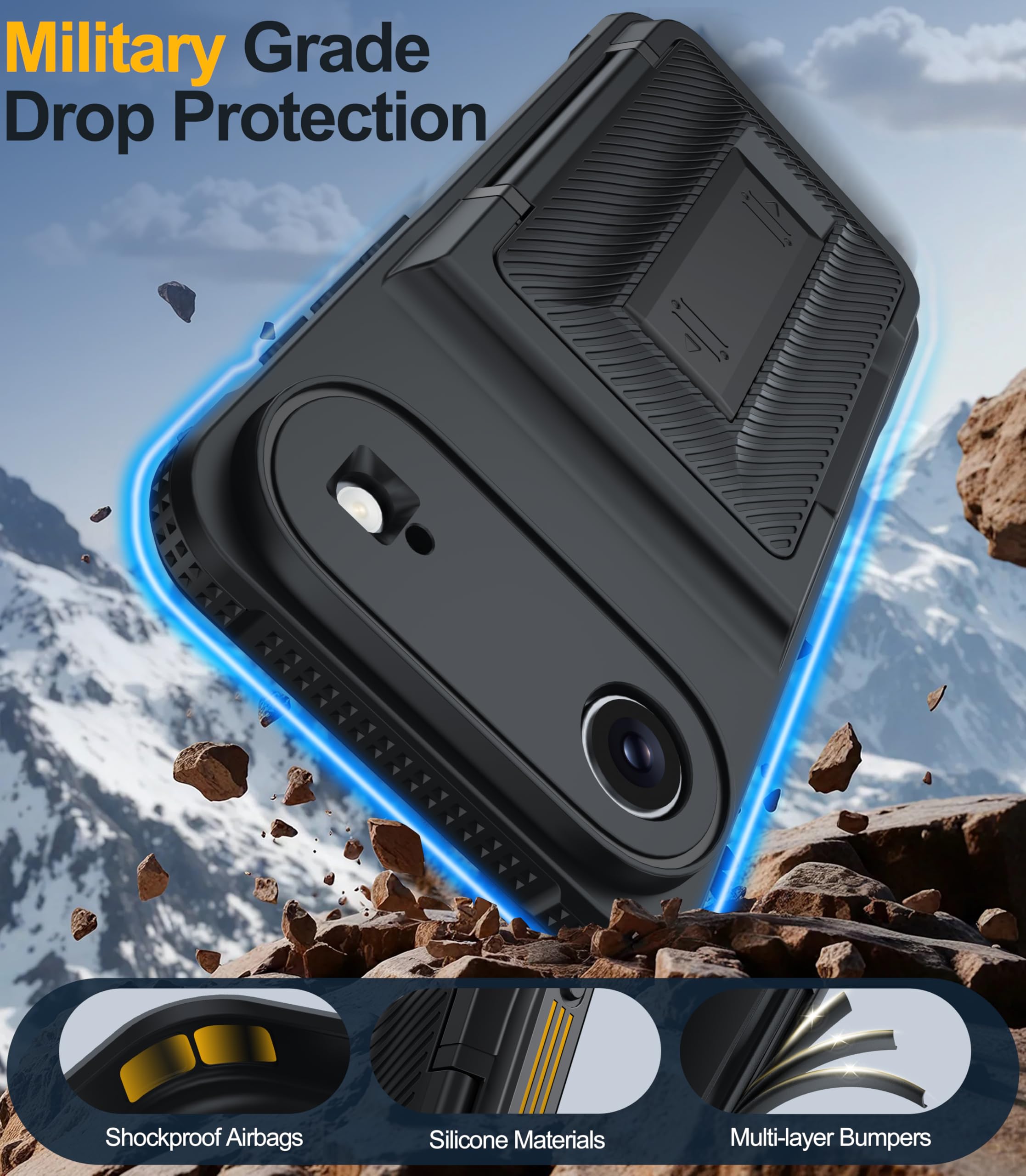 Oneagle Wallet for iPhone 16 Pro Max Case with Card Holder (4-5 Cards) [RFID Blocking] [Privacy Screen Protector] Full Camera Protection & Kickstand, 15FT Shockproof Phone Case for iPhone 16 Pro Max