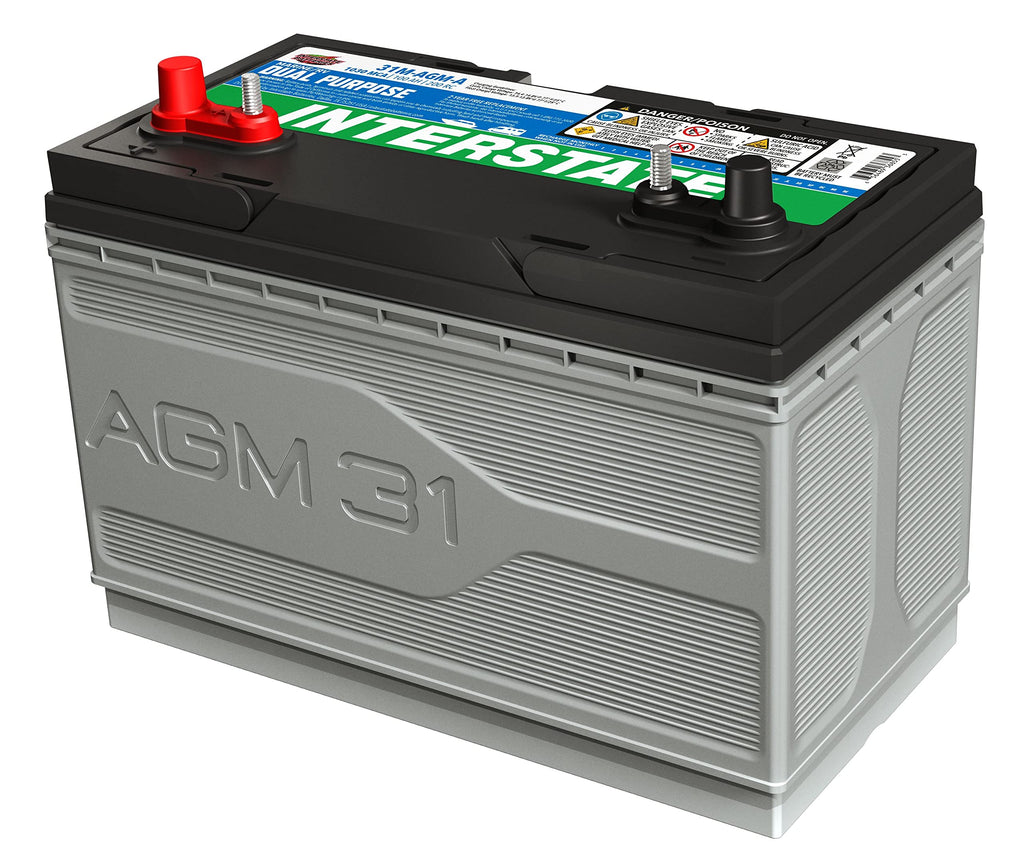 Interstate Batteries Marine/RV Battery 12V 70Ah 750CCA (24M-AGM) Dual Purpose Power Pure Lead AGM RV & Marine Starting Replacement Battery (Group Size 24) Boats, RV's