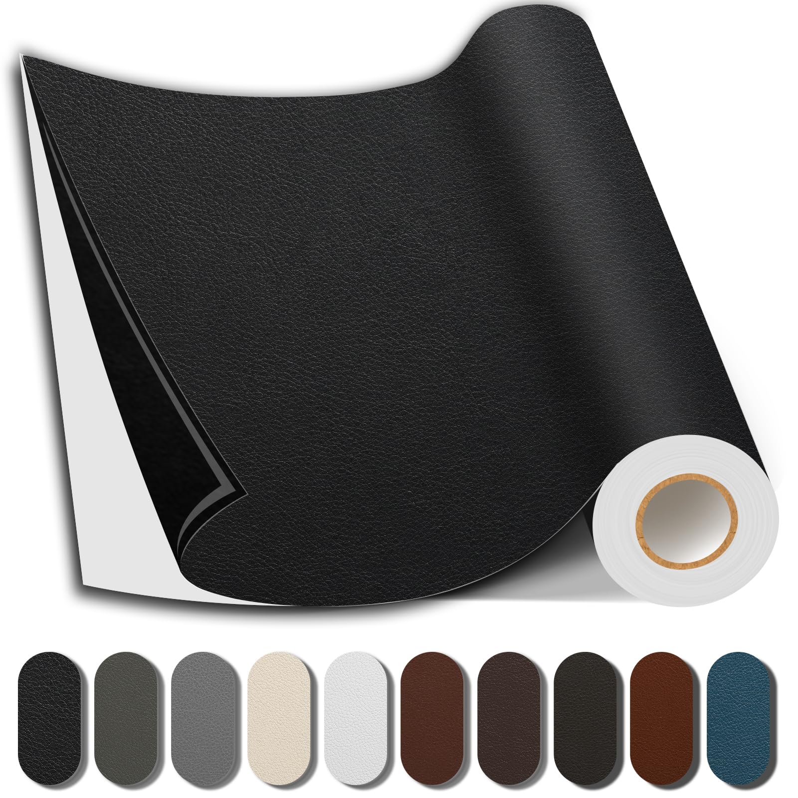 Shagoom Leather Repair Patch, Repair Patch Self Adhesive Waterproof, DIY Large Vinyl Patches for Couches, Furniture, Kitchen Cabinets, Wall （Beige, 3.5X79 Inch）