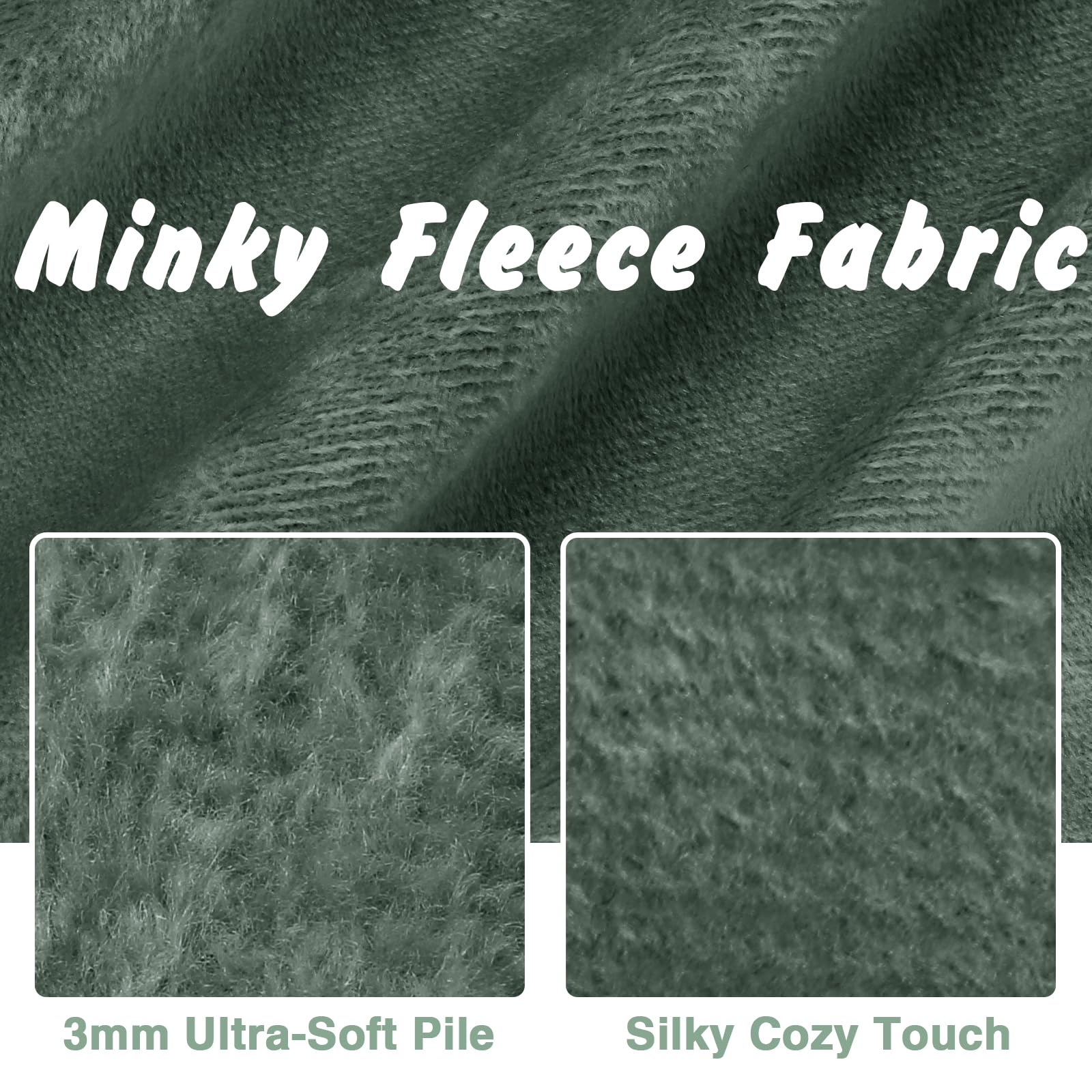 Entisn Minky Fabric by The Yard, 1 Yard x 60 Inch Wide Pre-Cut Fleece Fabric Beige Cuddle Minky, Solid Soft Plush for Blanket, Pillow Cover, Scarf, Sewing