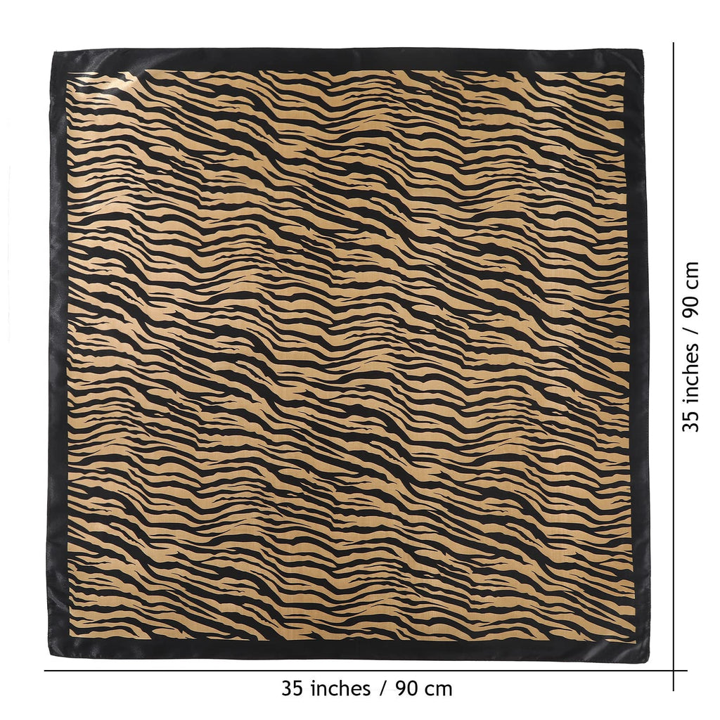 AWAYTR 35” Large Satin Square Head Scarf - 2Pcs Silk Like Floral Head Scarves Square Satin Hair Scarf Bandanas for Women