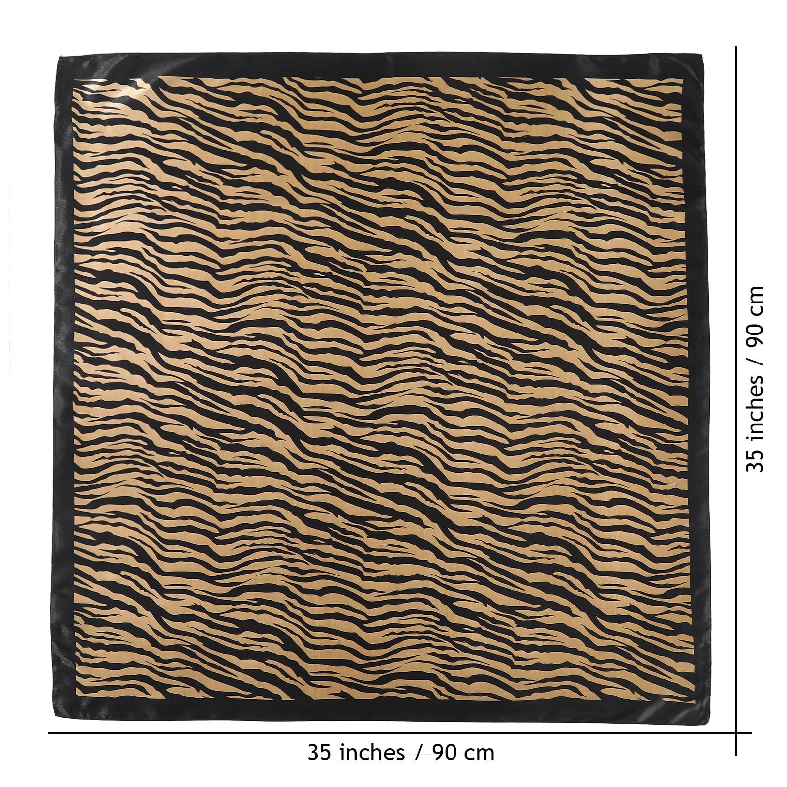 AWAYTR 35” Large Satin Square Head Scarf - 2Pcs Silk Like Floral Head Scarves Square Satin Hair Scarf Bandanas for Women