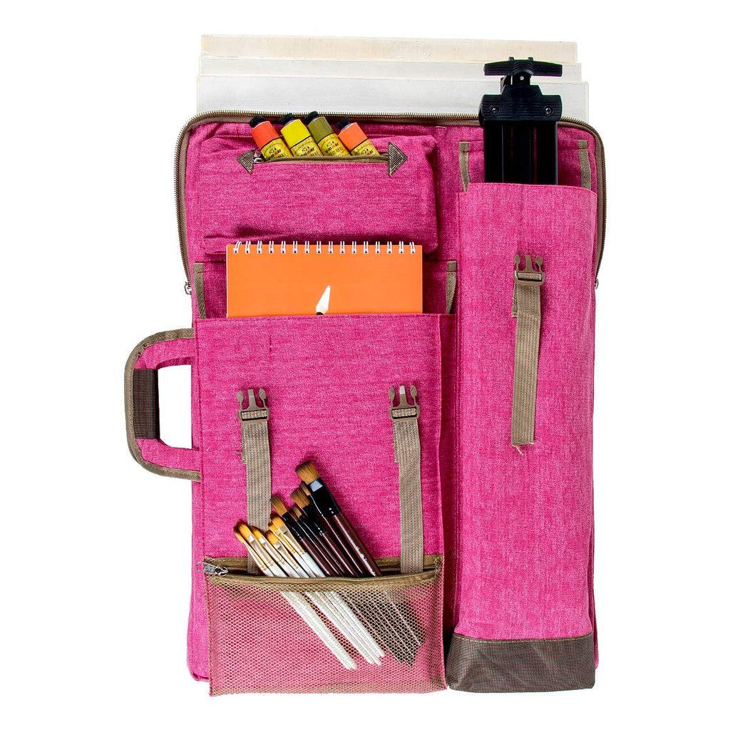 TRANSON Art Portfolio Case Artist Backpack Canvas Bag Large 26” x 19.5”