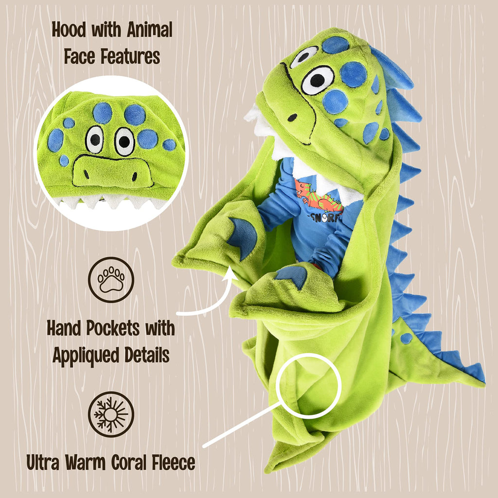 Lazy One Wearable Hooded Blanket for Kids, Animal Hooded Blanket (Bigfoot)