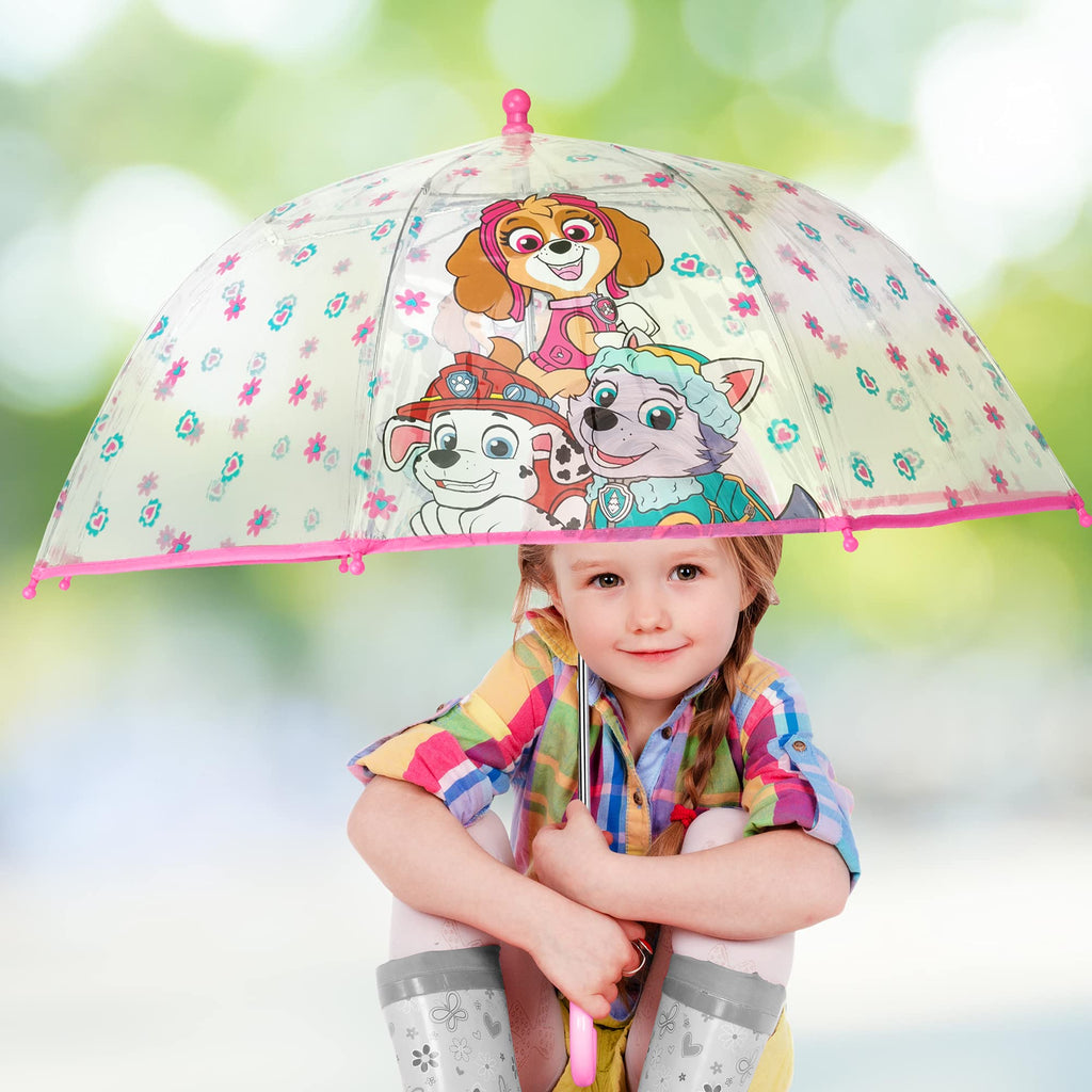 ABG Accessories Kids Umbrella for Boys and Girls Dome clear bubble umbrellas for Rain Windproof & Transparent with Easy Grip Handle Ages 3-10