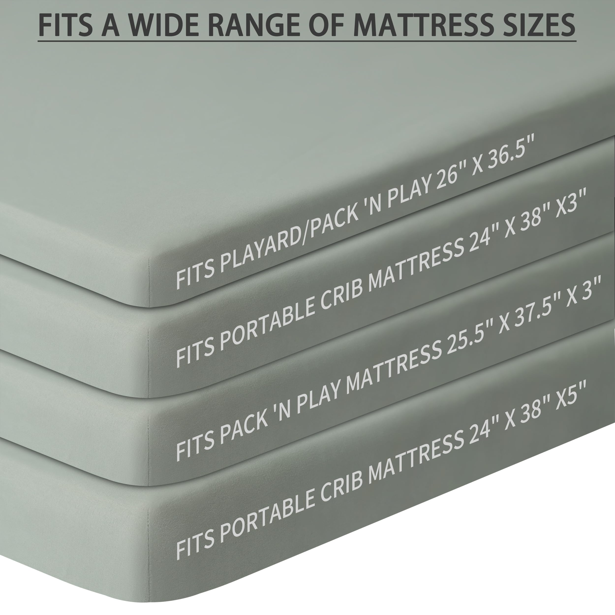 GUNTAIL Baby Crib Sheets for Boys Girls, 2 Pack Fitted Crib Sheet for Standard Crib and Toddler Mattress, Soft Microfiber Baby Sheet 52x28x8in (Brown & Green)