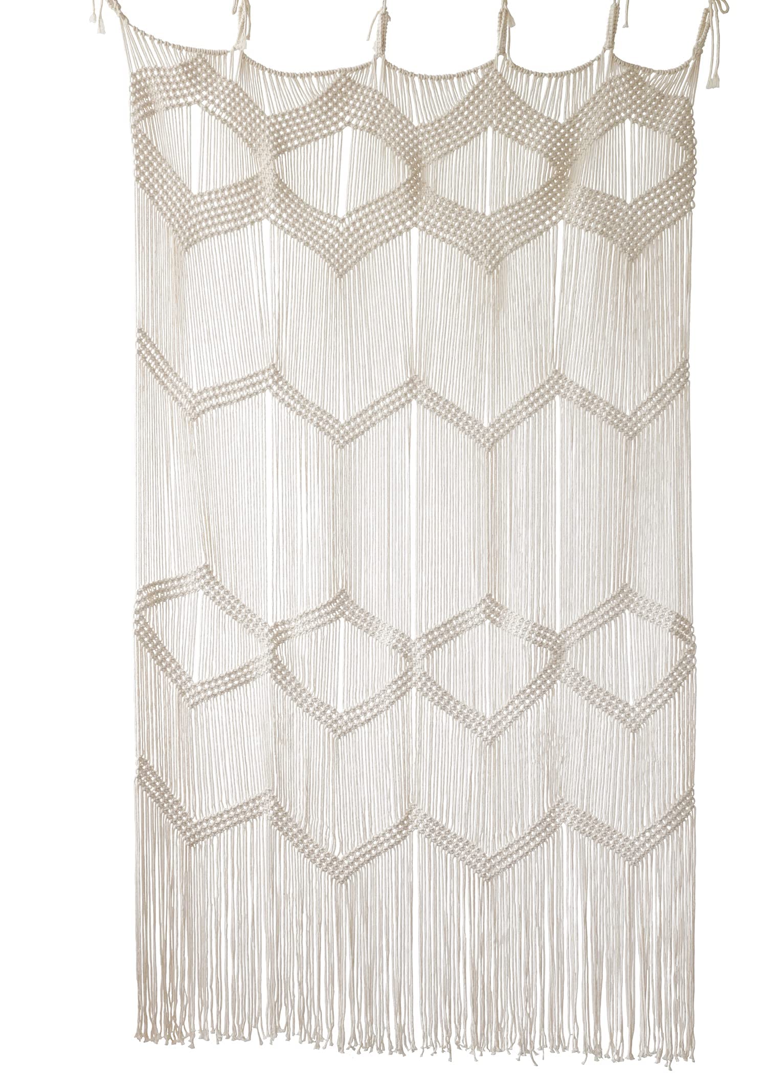 Flber Macrame Curtain Window Macrame Room Divider Doorway Curtain Boho Macrame Wall Hanging Living Room Bedroom Decor 42" W x 75" H