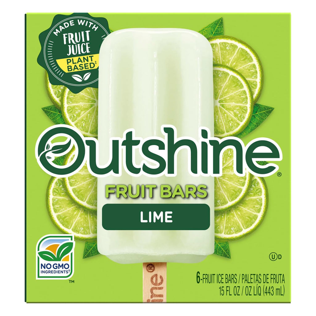 Outshine, Lime Frozen Fruit Bars, 6 Count (Frozen)
