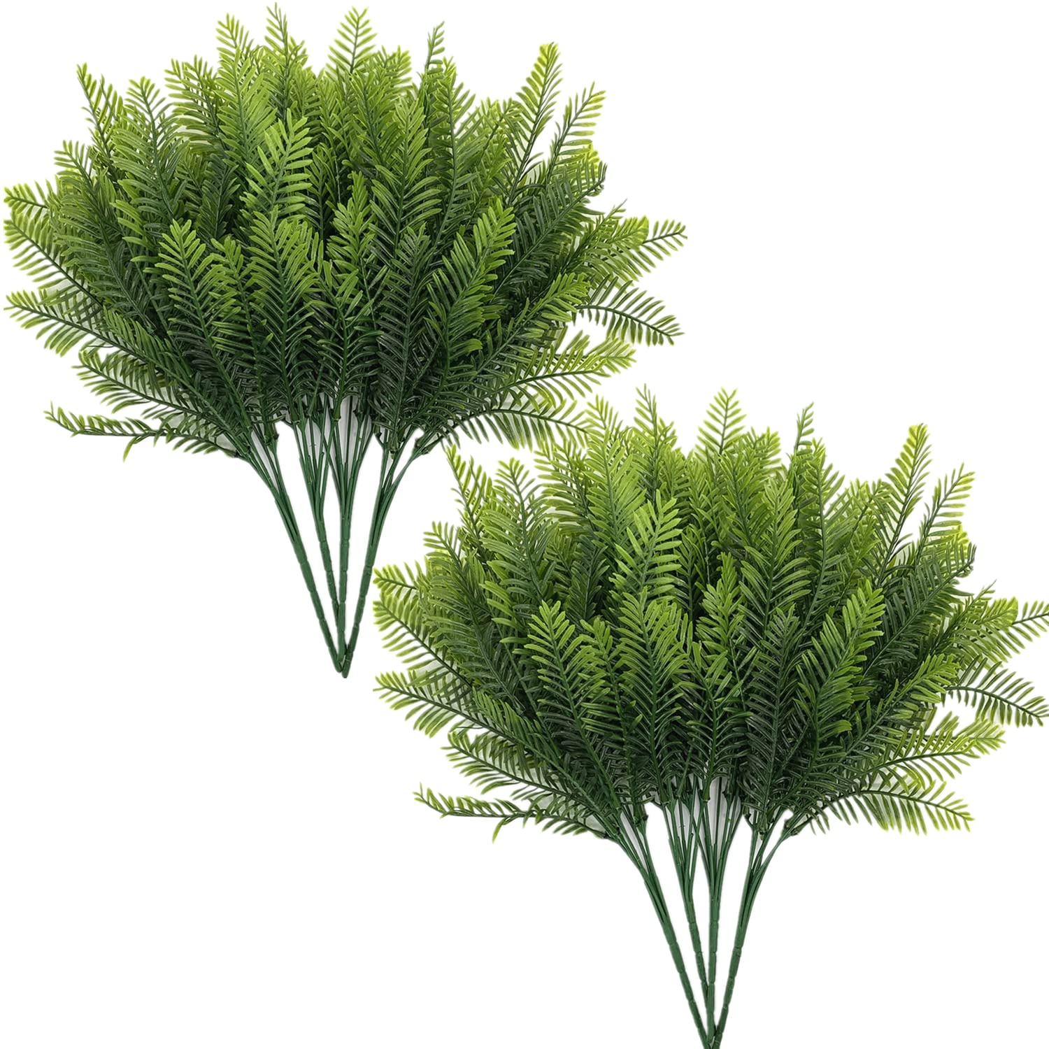 Christmas Decor Artificial Plants, PASYOU Gold Fake Antlers Plastic Grass Shrubs Leaves Indoor Outdoor Home Garden Party Hotel Verandah Wedding Event Faux DIY Decoration - 30 Inch Golden 2 Bunches