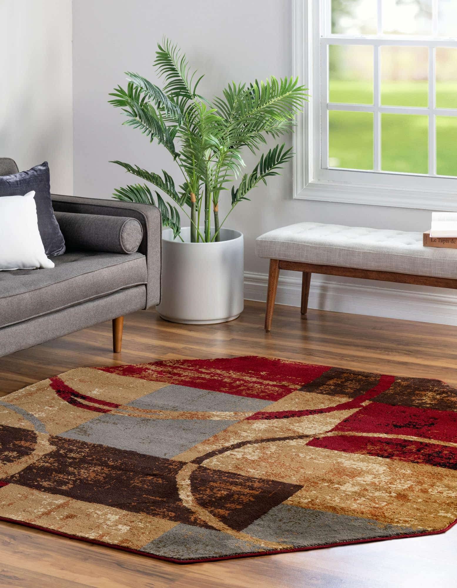 Unique Loom Barista Collection Area Rug - Kouillou (2' 2" x 3' 1" Oval, Multi/Brown)