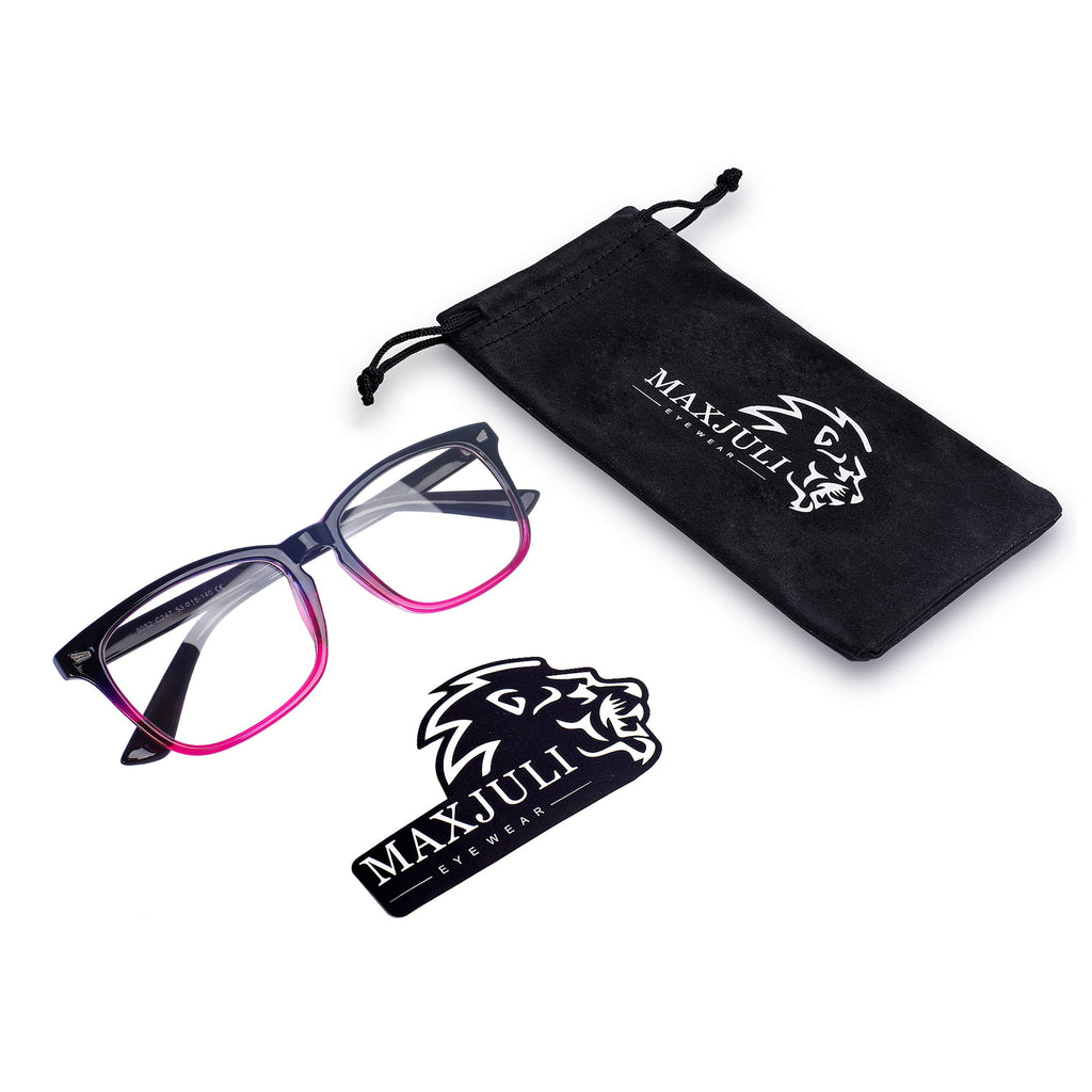 MAXJULI Blue Light Blocking Glasses,Computer Reading/Gaming/TV/Phones Glasses for Women Men(Transparent)