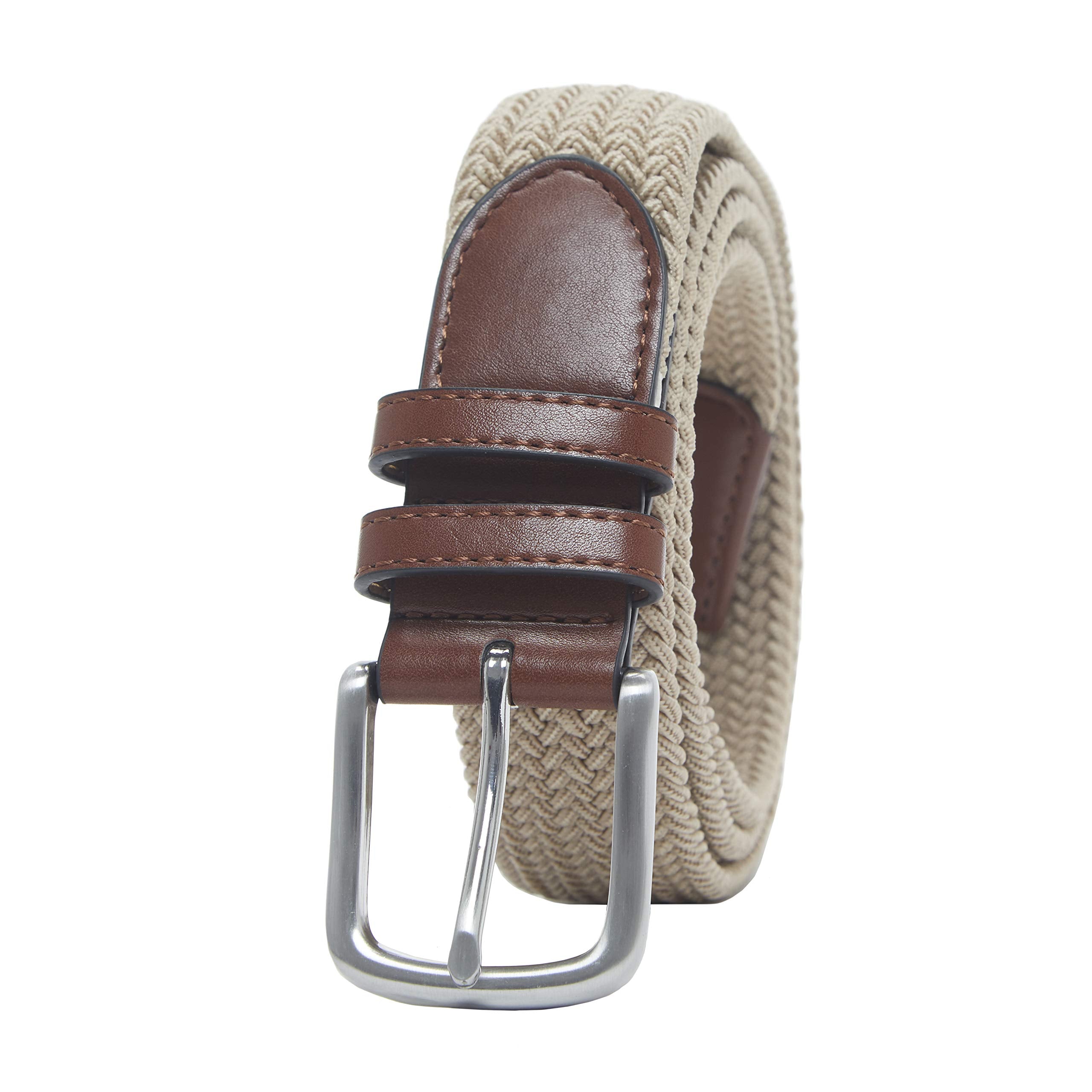 Amazon Essentials Men's Stretch Woven Braid Belt for Jeans