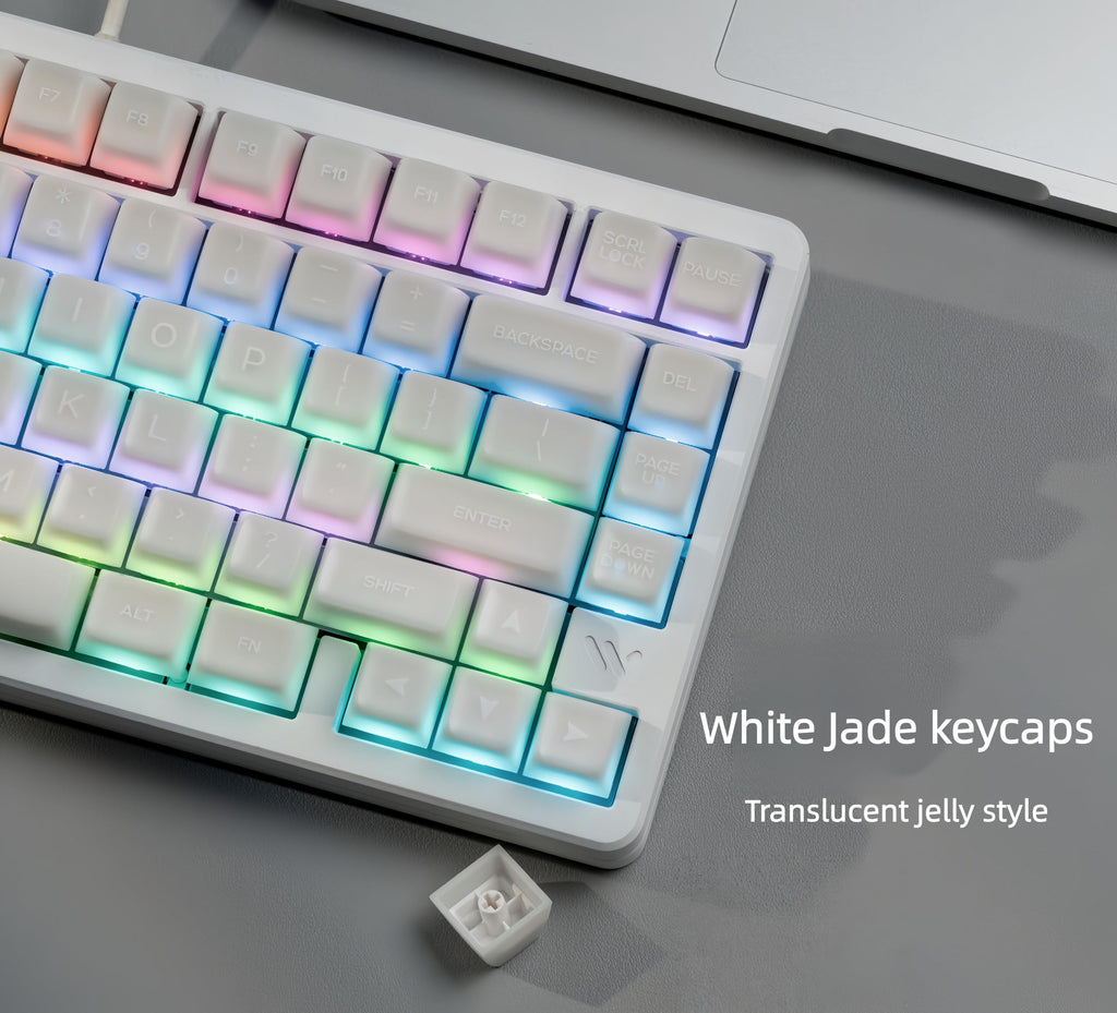 dagaladoo Black Topographic keycaps Double Shot PBT keycaps Shine Through Keyboard Keys Side Printed Key caps Cherry Profile Custom keycap Set for100%, 75%, 65%, 60% US Layout Mechanical Keyboard