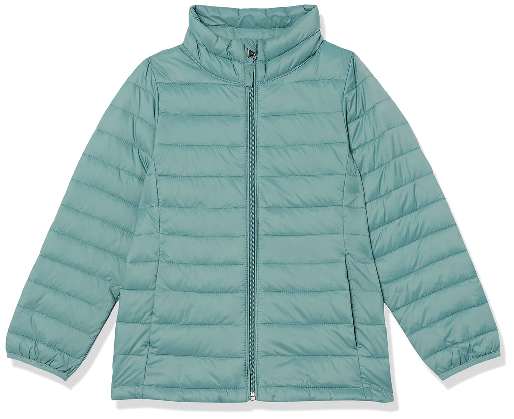 Amazon Essentials girls Light-weight Water-resistant Packable Mock Puffer Jackets