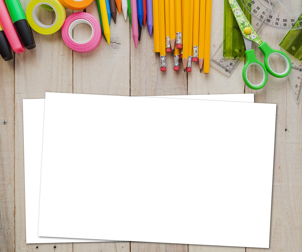 Home Advantage 2x3.5 Blank Index Cards - Our 50 Pack of Blank Note Cards Use Heavy Duty Cardstock to Make Them Bleed Proof - These Plain Index Cards Make Great Blank Business Cards & Blank Flashcards