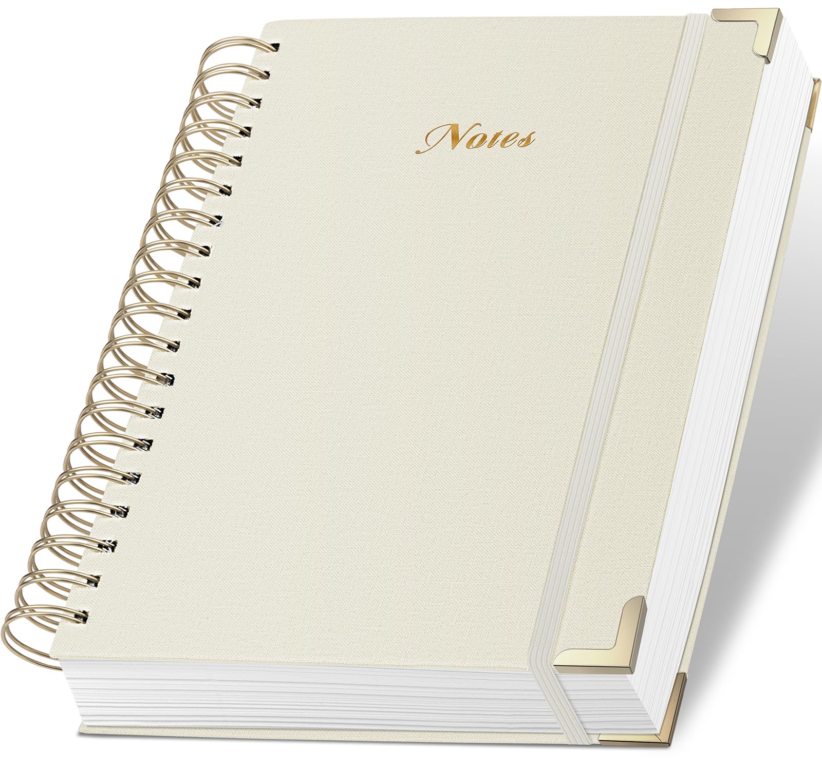 Spiral Notebook Journal, 328 Pages Linen Hardcover College Ruled Notebook, Lined Thick Journals for Women Men, A4 Thick Spiral Journal for Writing, 100GSM Paper, Cute Notebooks for Work School
