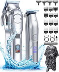 Romanda Clippers and Trimmers Set, Hair Clippers for Men Cordless,Mens Clippers and Grooming Set,Barber Clippers Set | 7000rpm Powerful Cut,Long Battery Life,Waterproof,Durable Stainless Steel Blades,LED Disaplay,12pcs Guide Combs