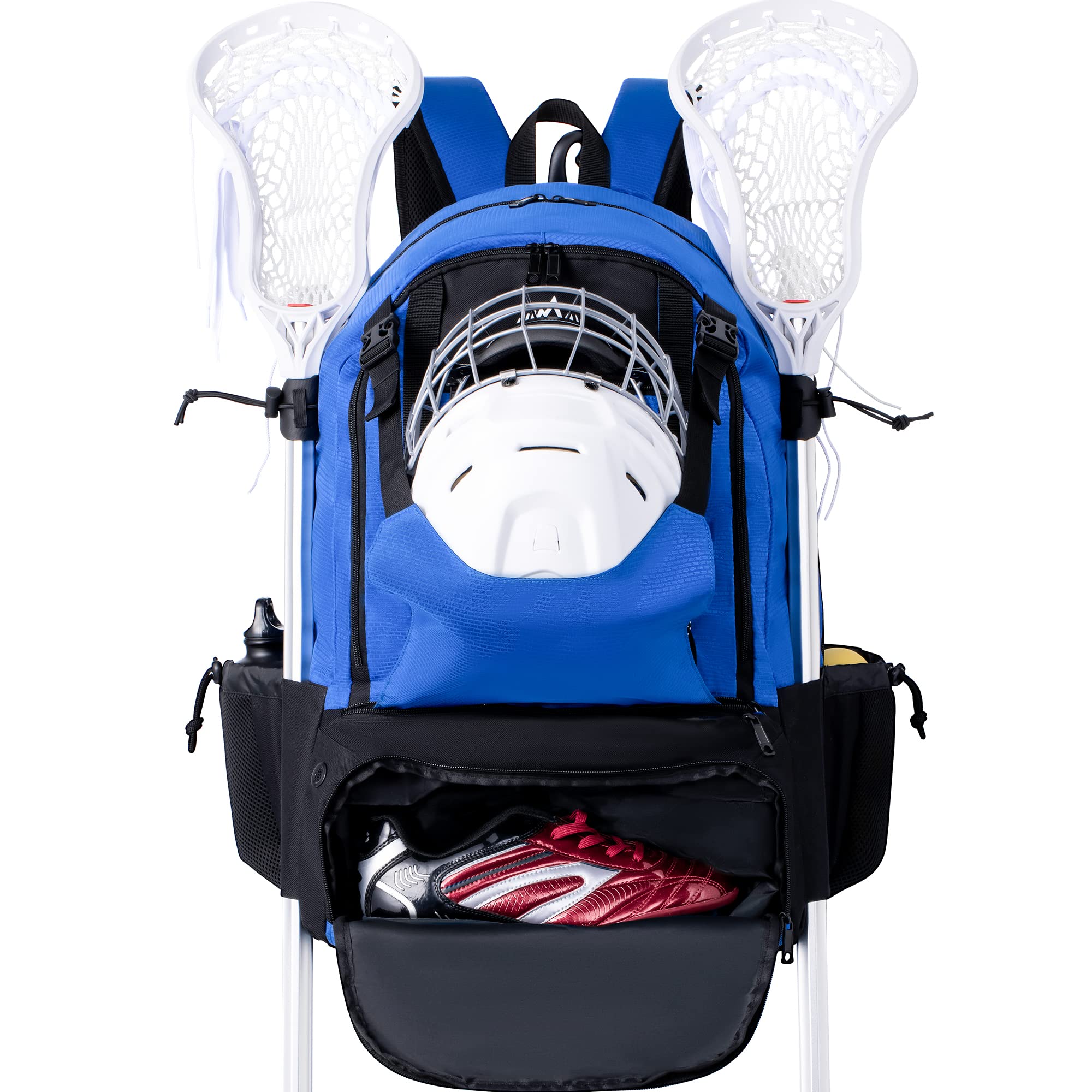 GoHimal Lacrosse Bag Extra Large Lacrosse Backpack with Tow Stick Holder