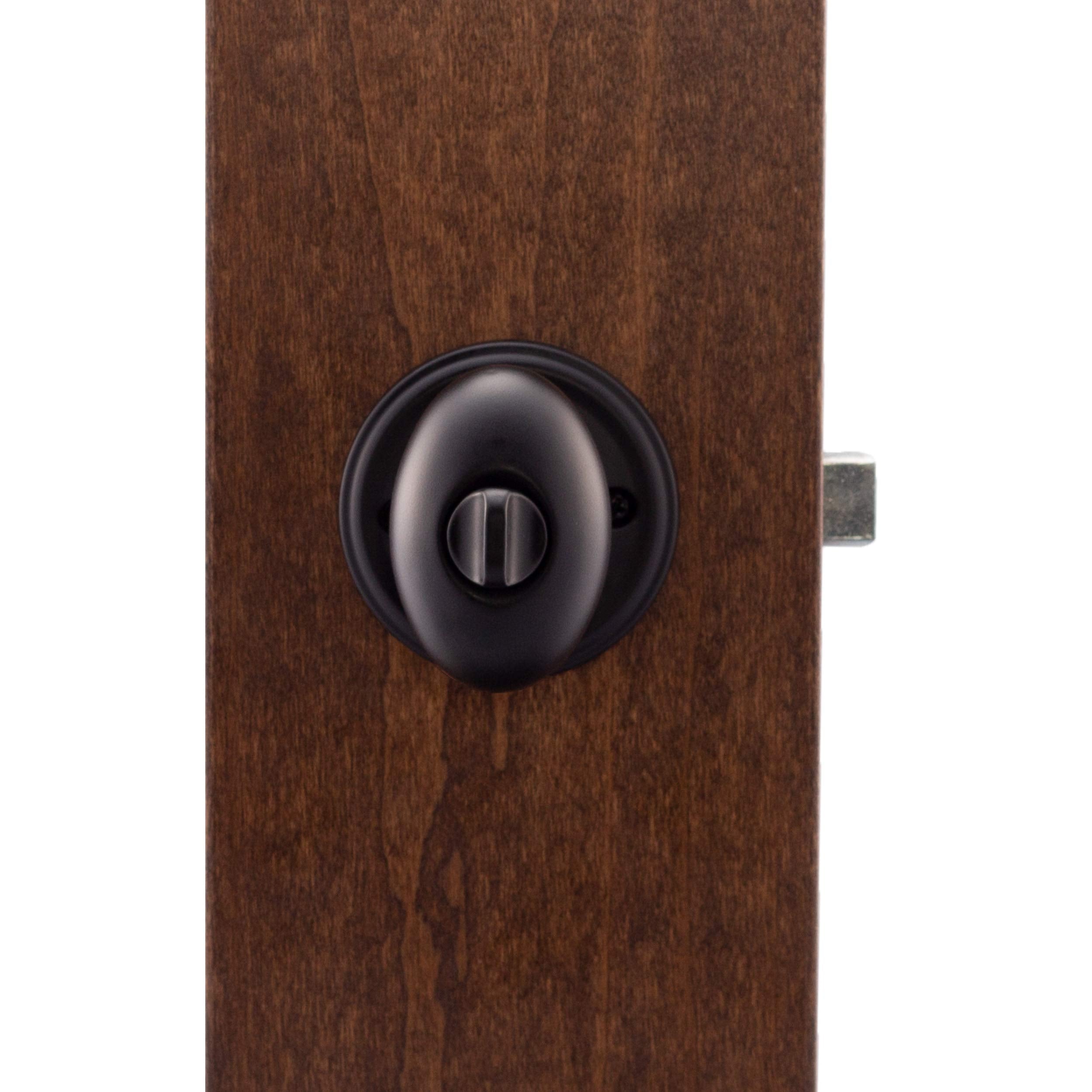 Copper Creek EK2090BC Egg Door Knob, Dummy Function, 1 Pack, in Black