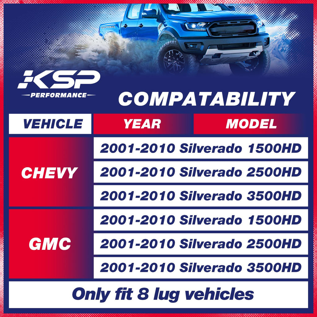 KSP 1-3" Torsion Bar Key For Silverado Sierra 1500, Adjustable Forged Torsion Lift Kits Fit K1500 K2500 K3500 Tahoe Yukon Suburban,Steel Suspension Level Kit Compatible With Chevy GMC 6 Lug Truck SUV