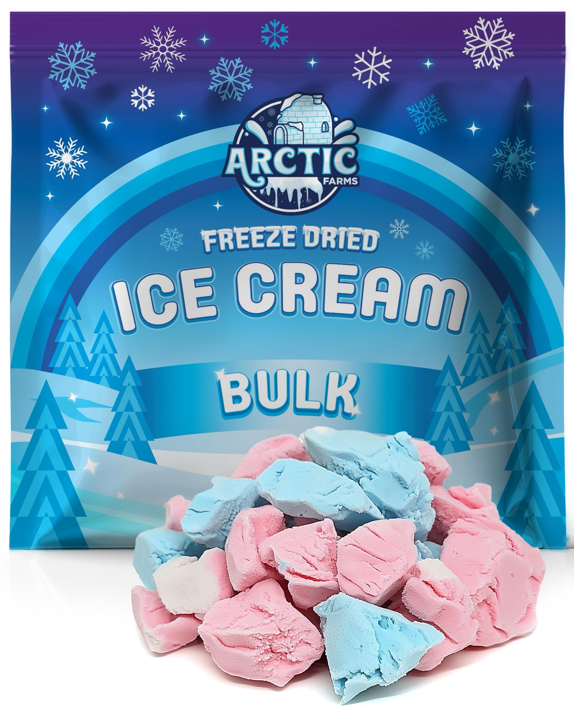 Arctic Farms Freeze Dried Ice Cream Bits Bagged and Boxed - Does Not Melt (1lb, S'mores)
