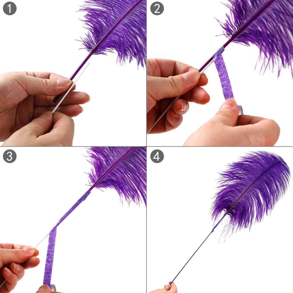 Ballinger Black Ostrich Feathers Bulk - Making Kit 12Pcs 16-18inch Large Ostrich Feathers for Floral Arrangement, Vase, Wedding Party Centerpieces and Halloween Home Decor