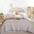 weigelia Twin Comforter Set 5 Pieces Beige Bed in A Bag Soft Queen Bedding Set Lightweight Comforter Set for Women and Men（Comforters, Flat & Fitted Sheets, Pillowcases & Shams）