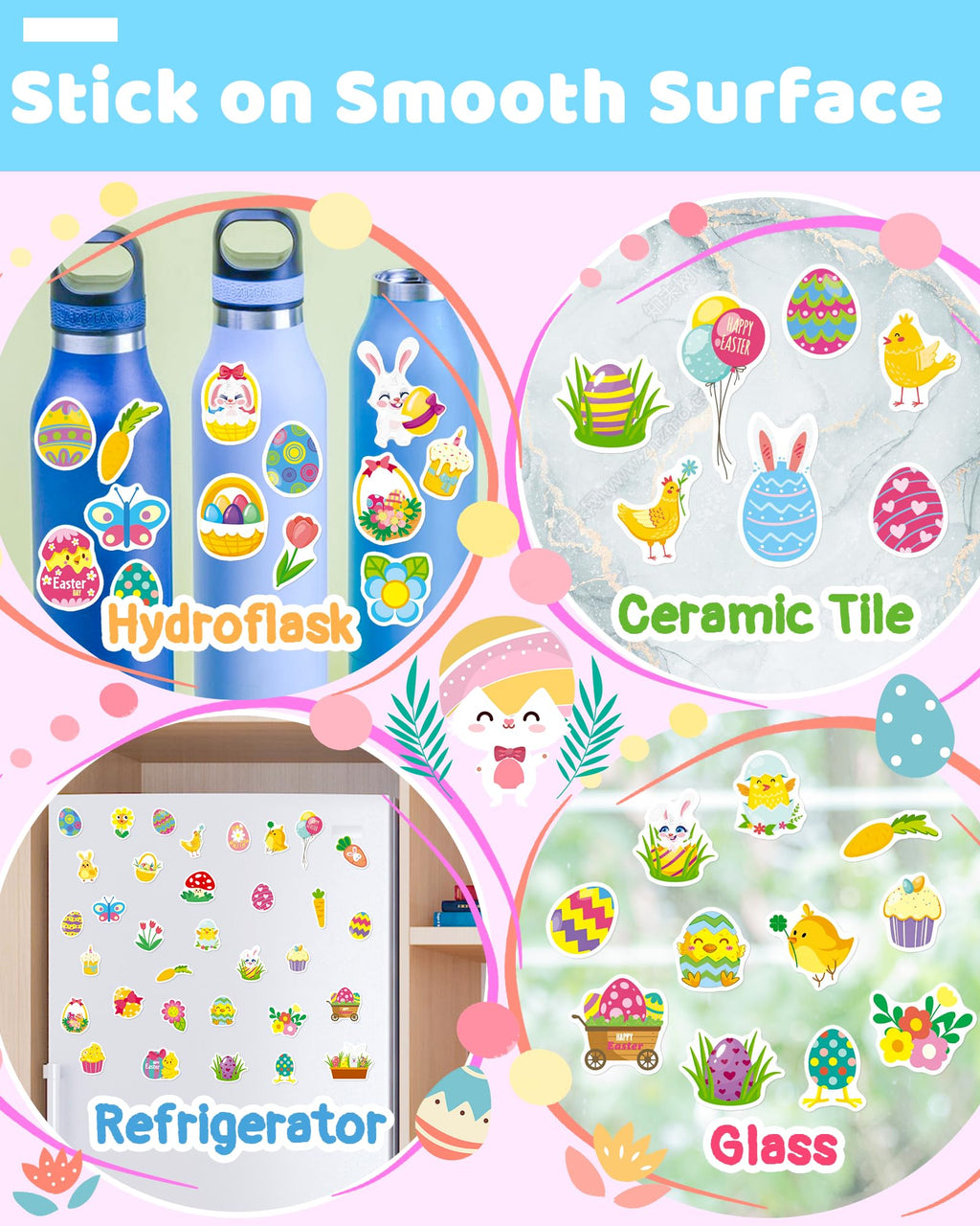 Benresive Reusable Sticker Book for Toddlers, Stickers for Kids, Travel Toys for Arts & Crafts Activities, Birthday Gift for Boys & Girls, Animals Dinosaurs Insects Themes