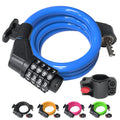 NDakter Bike Lock Cable,High Security 4 Digit Resettable Bike Lock Combination Coiling Bicycle Lock with Mounting Bracket,3/6FT Anti-Theft Cable for Bicycle,Scooter,Ebikes,Door,2/5 Inch Diameter(10mm)