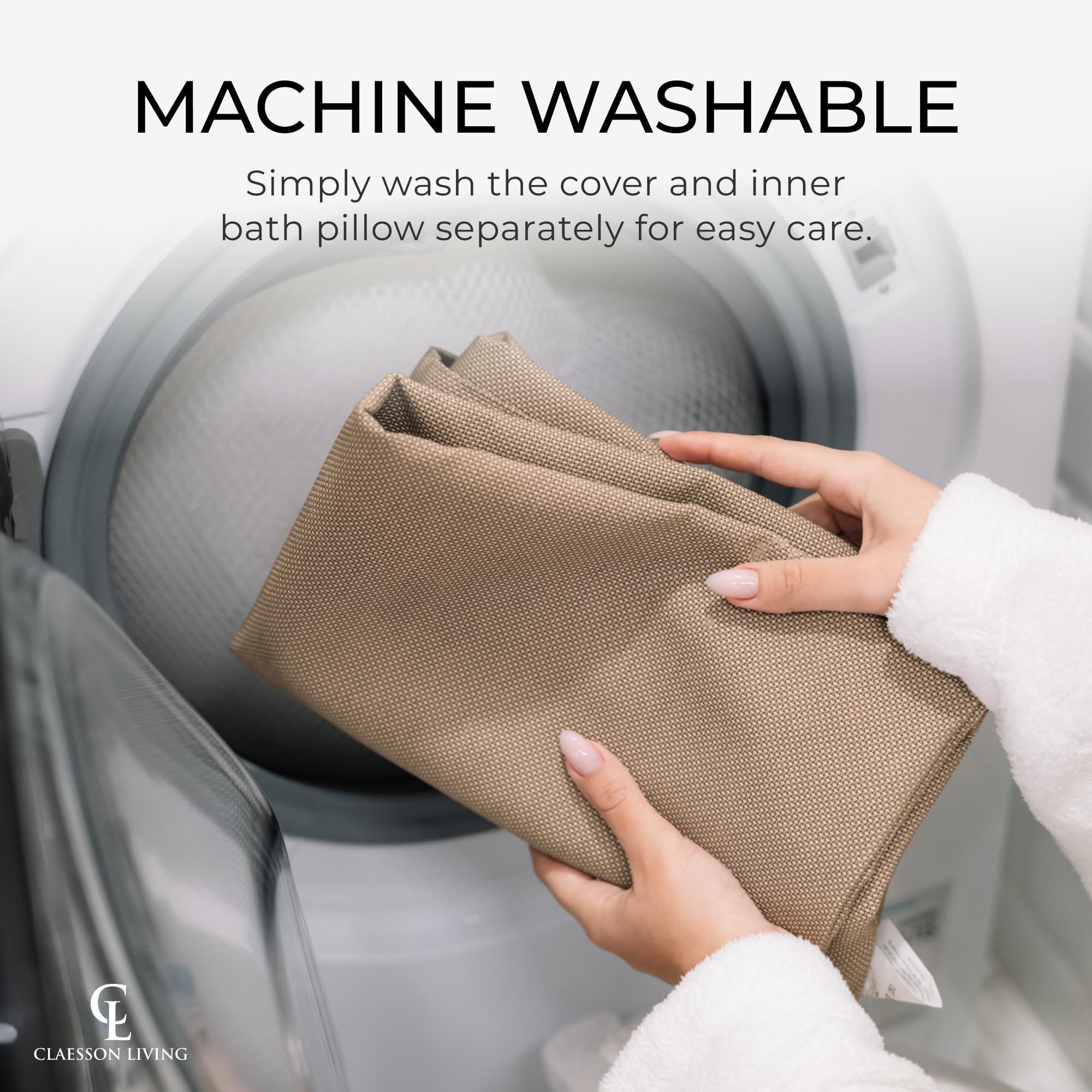 Luxury Bath Pillow for Tub - Thick and Comfortable Bathtub Pillow Support for Head and Neck and Back - Washable Quick-Drying Bath Pillows - Bath Cushion for Home Spa - Fits Any Bathtub - Dark Gray