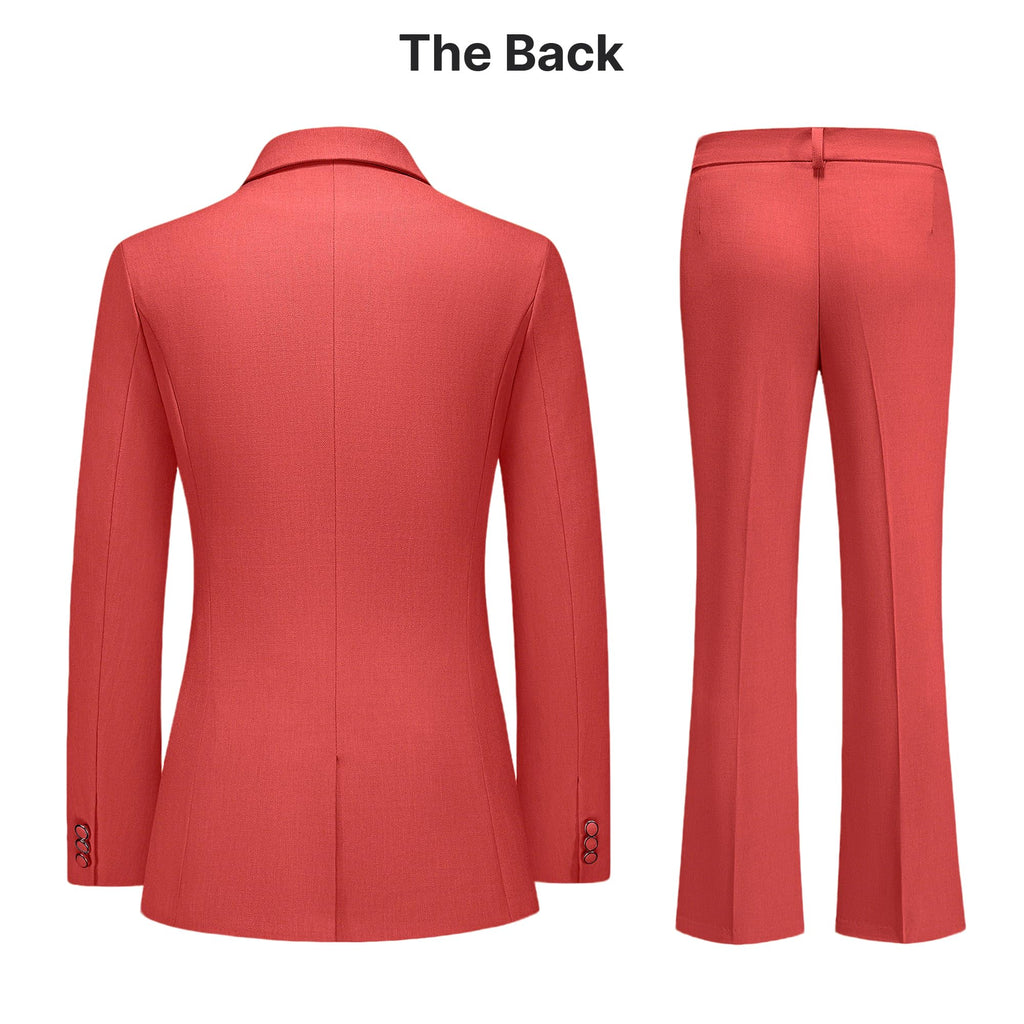 Women's Suit 2 Piece Set Pinstripe Blazer and Bootcut Dressy Pants Set for Work Office Business Outfits