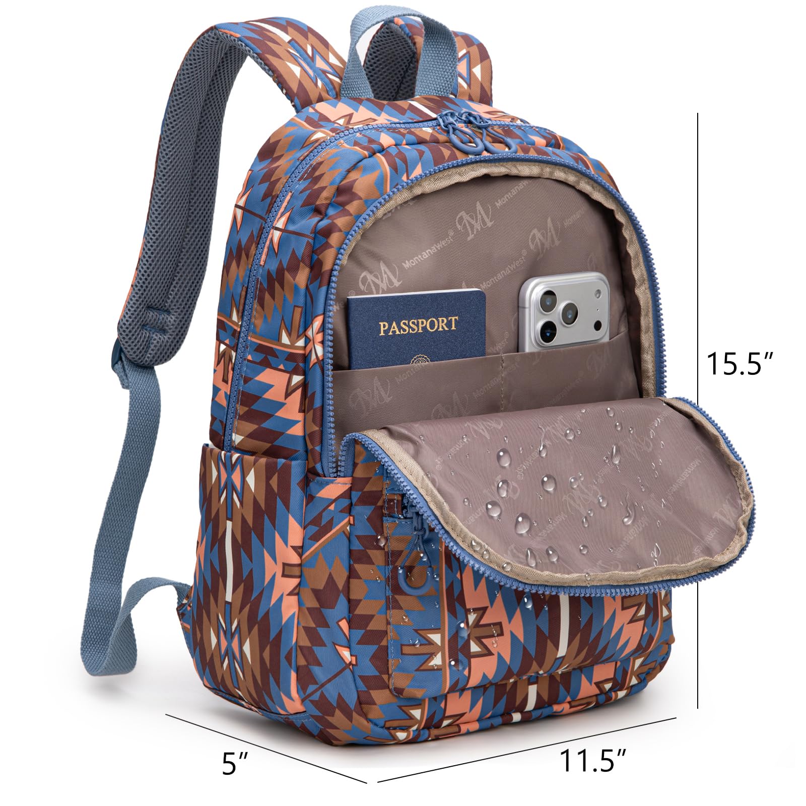 Montana West Backpack Purse for Women Western Aztec Backpack Purse Lightweight Casual Daypack for Travel