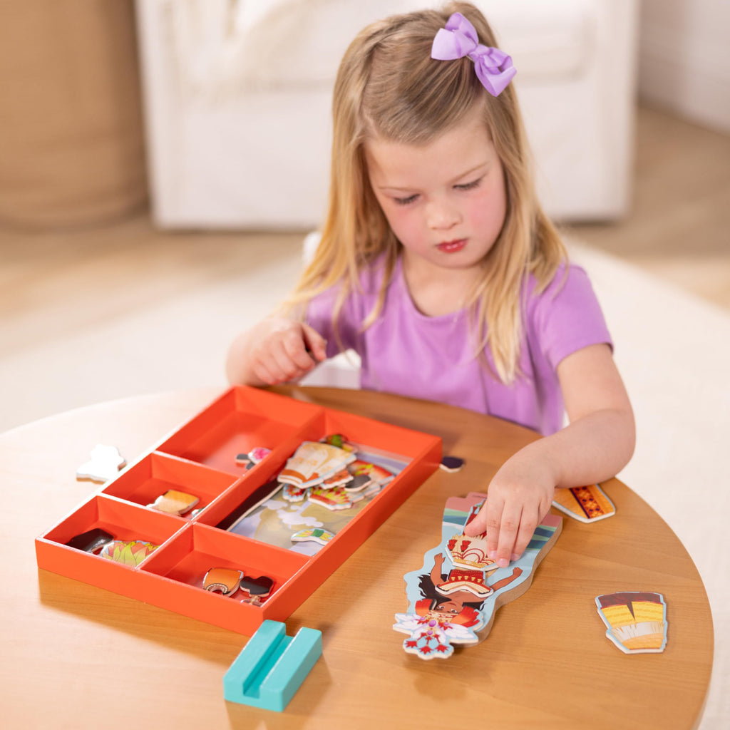 Melissa & Doug Disney Princess Ariel Magnetic Dress-Up Wooden Doll Pretend Play Set (30+ Pieces)