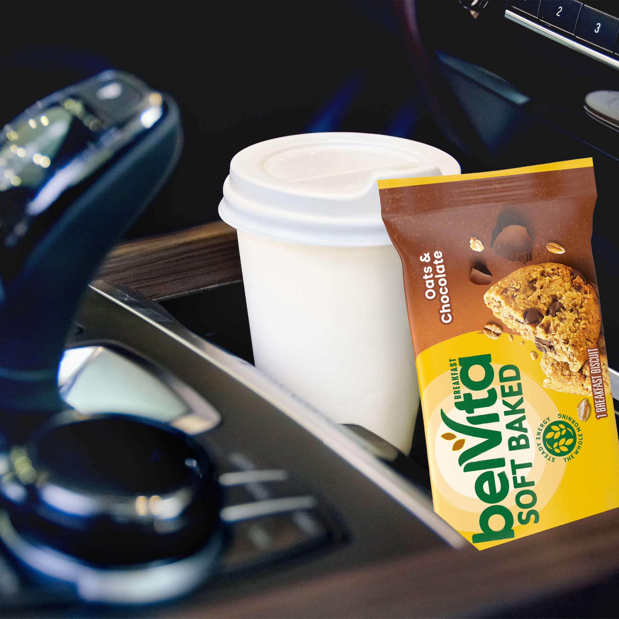 belVita Soft Baked Breakfast Bars, Oats & Chocolate, 6 Boxes of 5 Packs (1 Biscuit Per Pack)