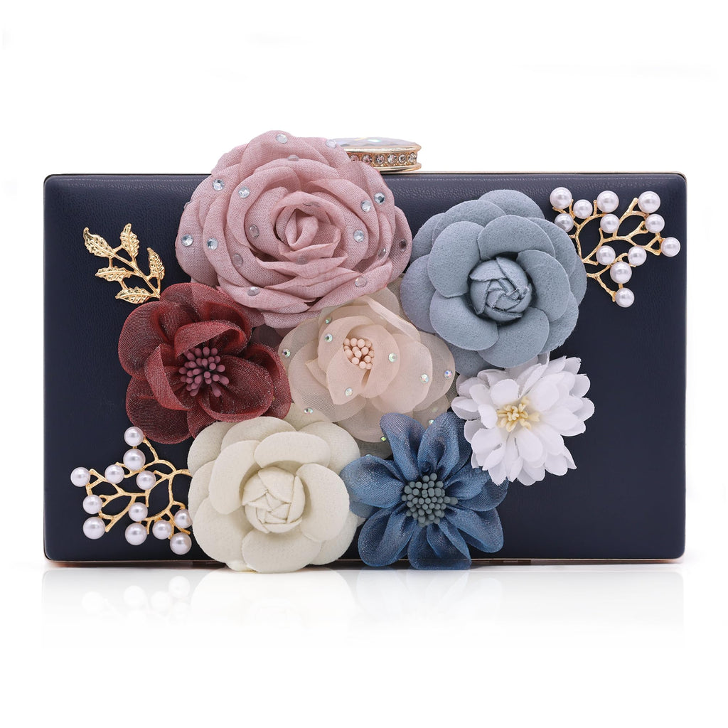 Evening Bag for Women, Flower Wedding Evening Clutch Purse Bride Floral Clutch Bag
