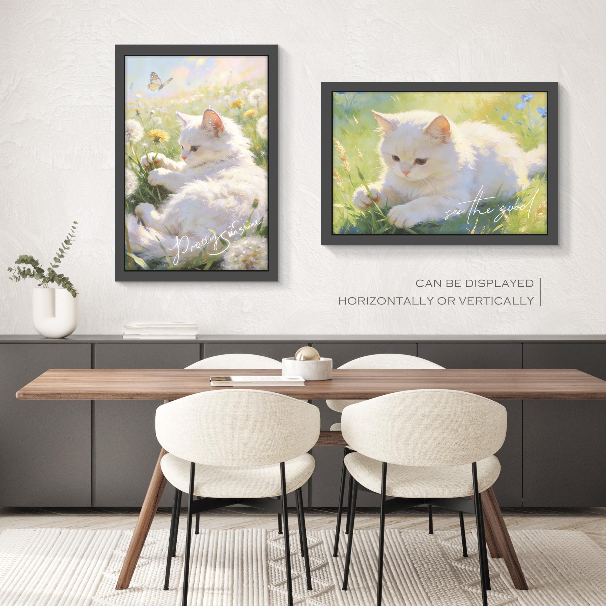 16x24 Black Frame 2 Pack, Engineered Wood for 24 x 16 in Poster | Horizontal or Vertical Wall Mounting, 24x16 Poster Frames for Gallery, Office, and Home Decor