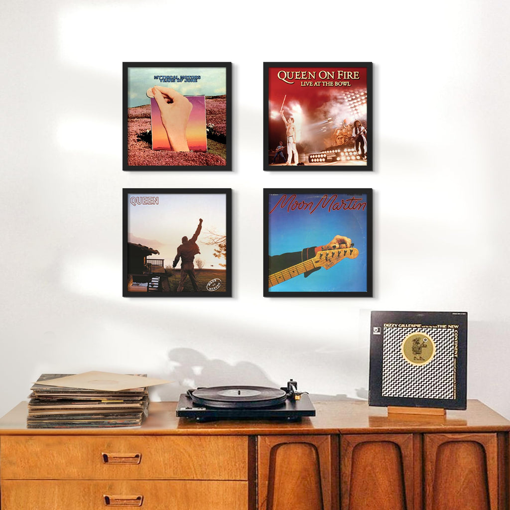 upsimples 12.5x12.5 Record Frame, Vinyl Frames for 12inch Album Cover, Wall Display for Home Decor, Black, 2 Pack