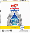 Glad ForceFlex MaxStrength LeakGuard Trash Bags, 13 Gal, Fresh Air, 90 Ct (Package May Vary)