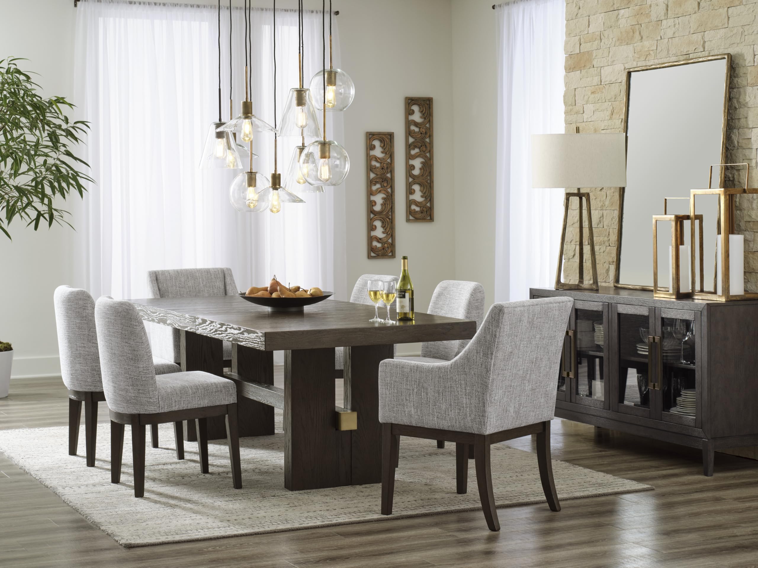 Signature Design by Ashley Chalanna Solid Wood Frame Dining Chair, Set of 2, White