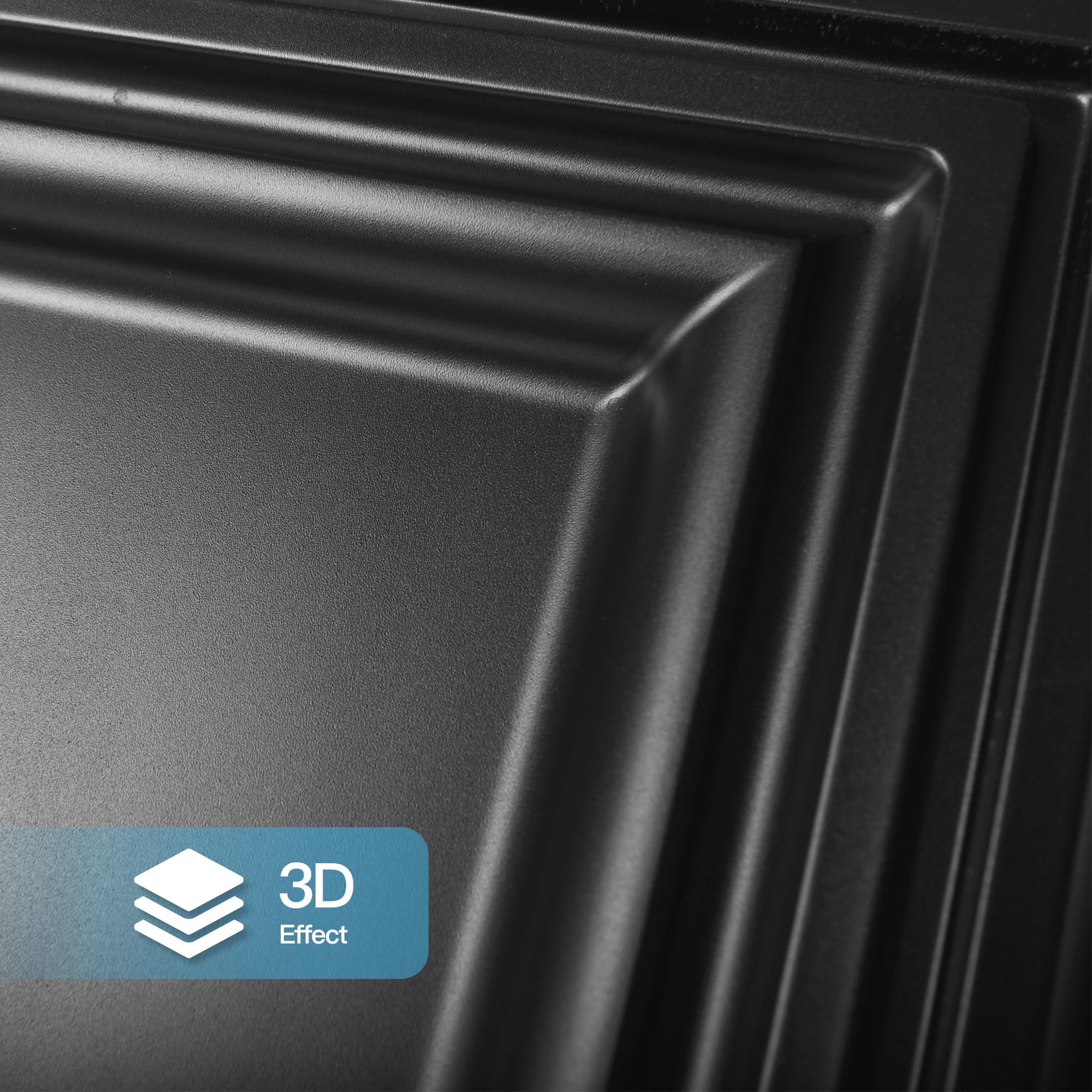 Art3d Drop Ceiling Tiles 24x24in. (12-Pack, 48 Sq.ft), Wainscoting Panels Glue Up 2ft x 2ft for Interior Décor in Living Room, Bedroom & Office, Star Black