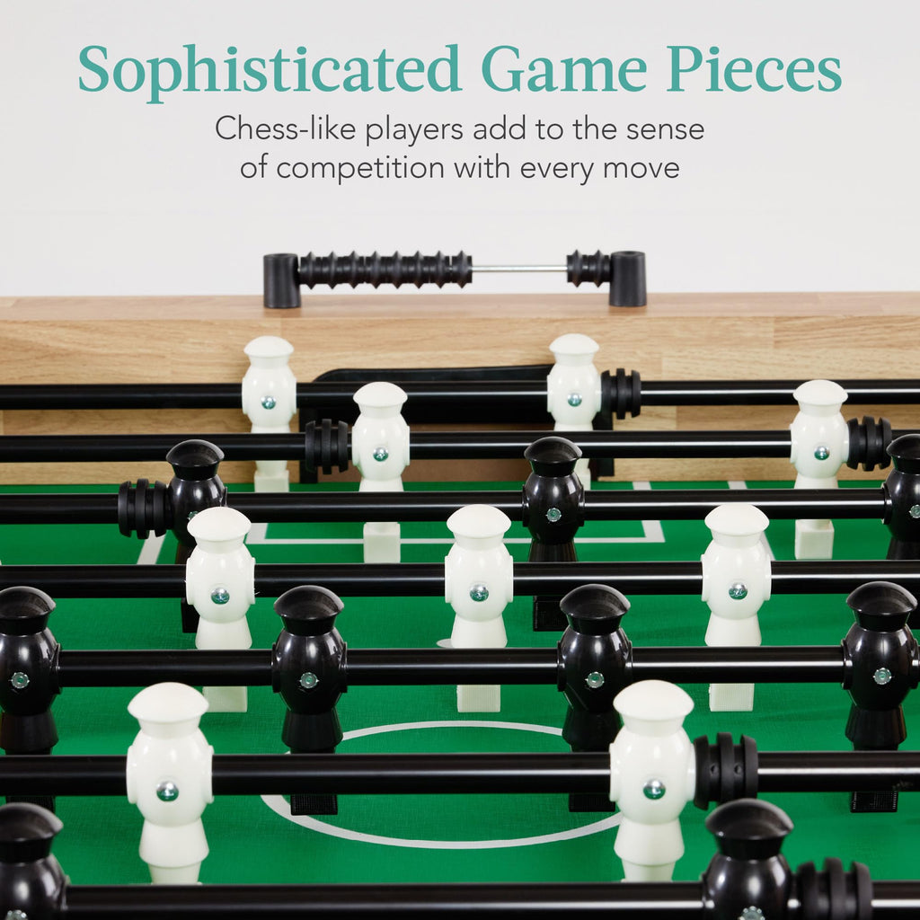 Best Choice Products Full Size 54 Inch Regulation Foosball Table for Home, Game Room - Includes 2 Balls, 2 Cup Holders