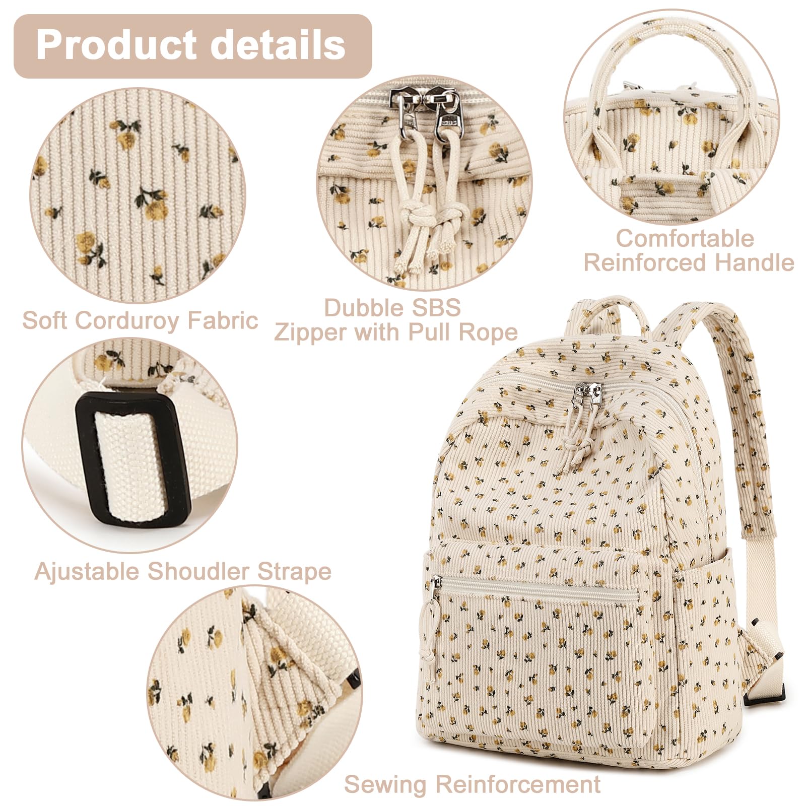 BTOOP Mini Backpack Women Girls Water-resistant Small Backpack Purse Shoulder Bag for Womens Adult Kids School Travel