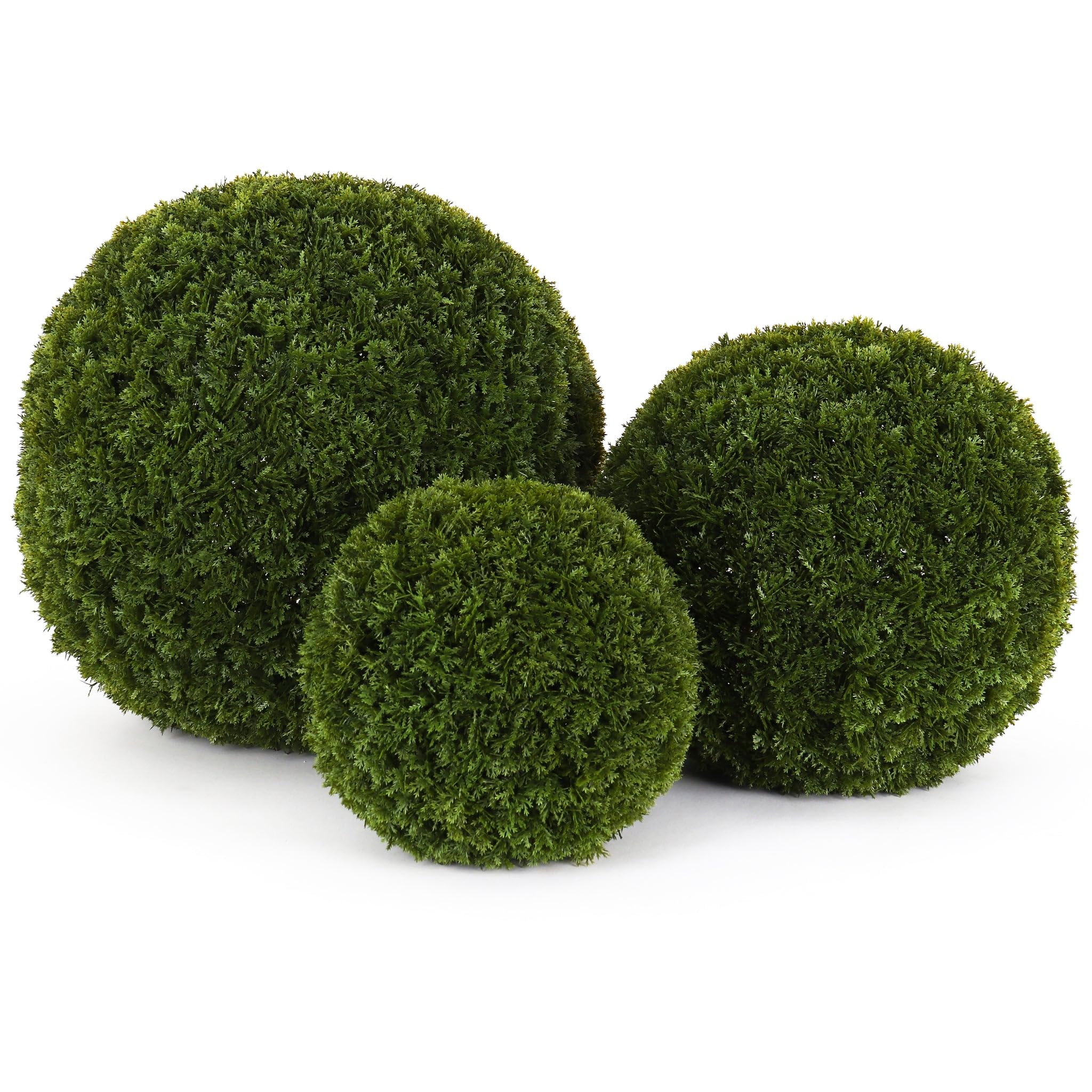 3rd Street Inn XL Baby's Breath Topiary Ball - Artificial Plant Set - Indoor/Outdoor Wedding Party Decor - Faux Foliage Garden Sphere - Tree and Bush Substitute (19")