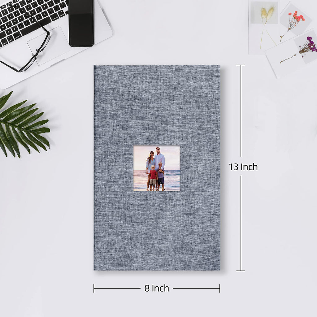 Mublalbum Small Photo Album 4x6 100 Photos Linen Cover Picture Book with Horizontal Pockets for Wedding Family Anniversary and Baby (Beige)