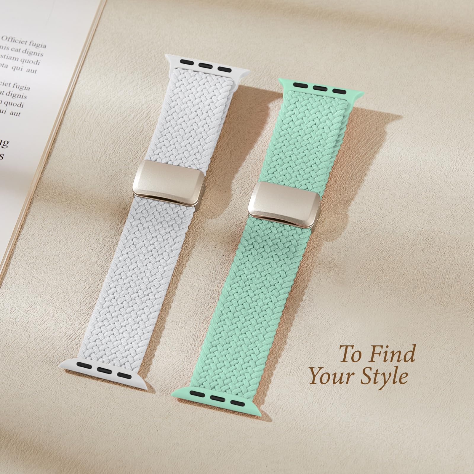 Braided Stretchy Bands with Magnetic Clasp Compatible for Apple Watch Band 38mm 40mm 41mm 42mm 44mm 45mm 46mm 49mm Women Men, Nylon Sport Solo Loop for iWatch Series 11 10 9 8 7 6 5 4 3 Ultra 3 2 1 SE